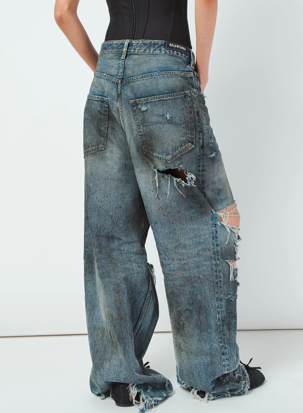 Balenciaga Jeans larghi in denim giapponese