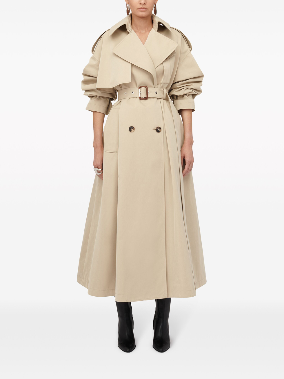 Military Belted Trench Coat