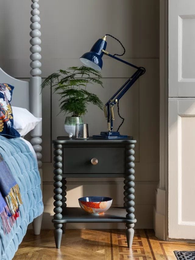 Bobbin 1 Drawer Bedside Table