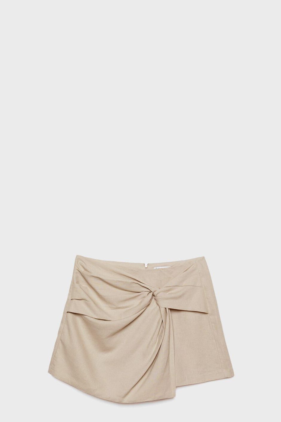 Falda pantalón de lino