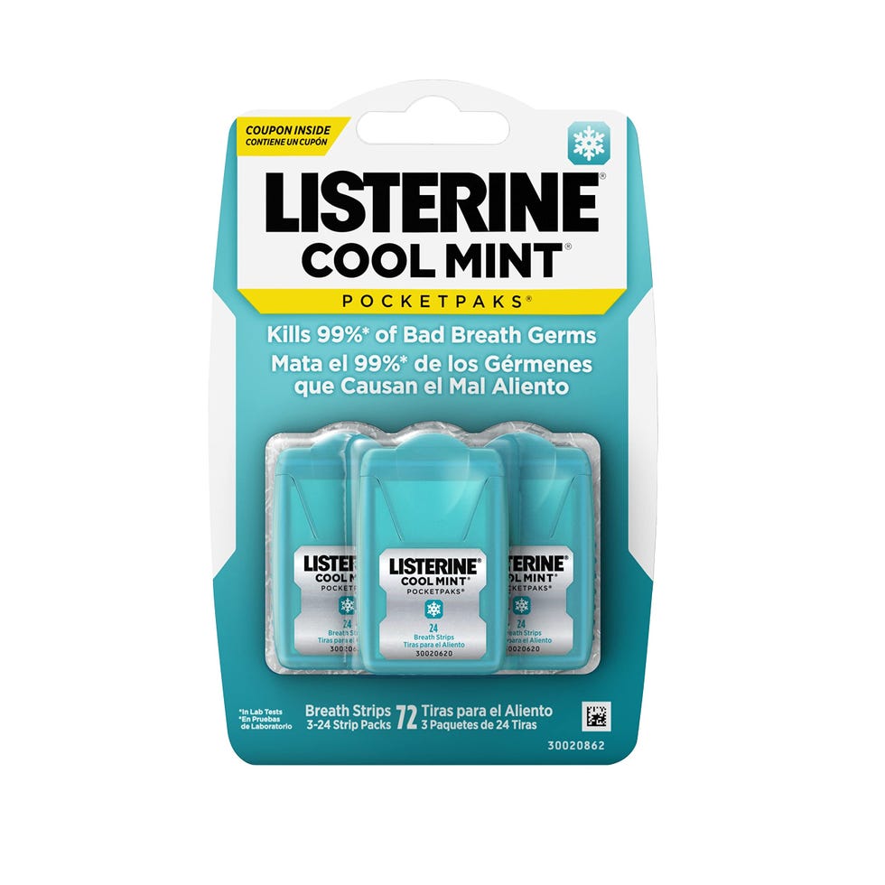 Cool Mint Pocketpaks Breath Strips, 3-Pack