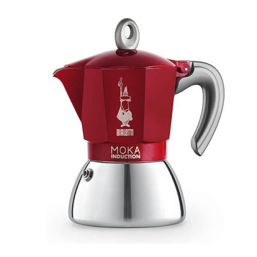 Moka Induction 6 Cup Espresso Maker Red