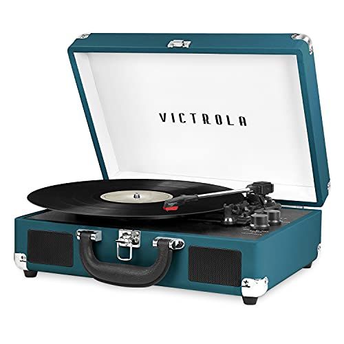 Vintage 3-Speed Bluetooth Portable Suitcase Record Player 