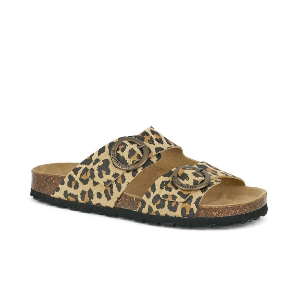 Sandalias con estampado de leopardo