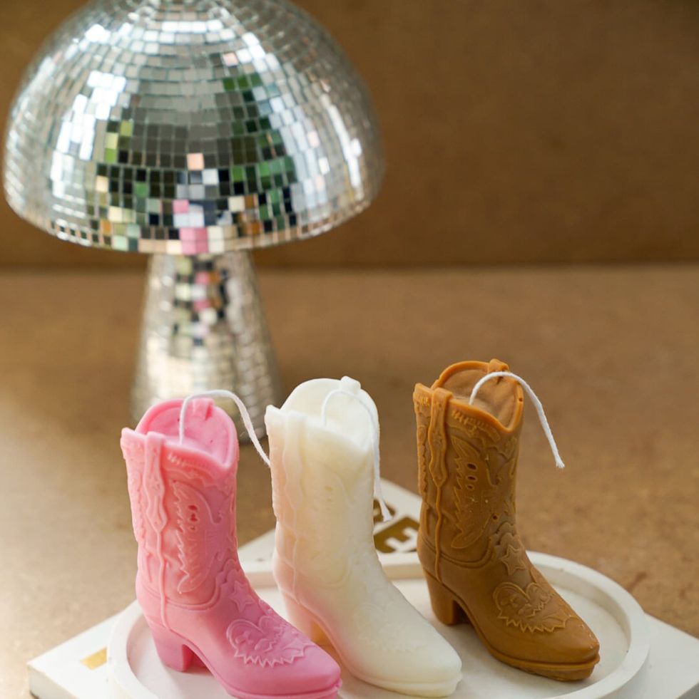 Handmade Cowboy Boots Candle