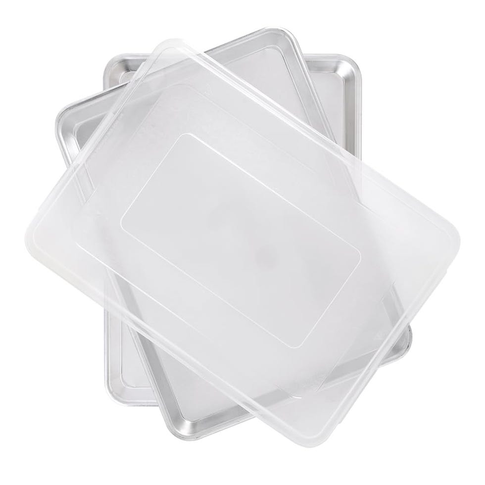 Two Half Sheets with Lid Set, 3-Pieces