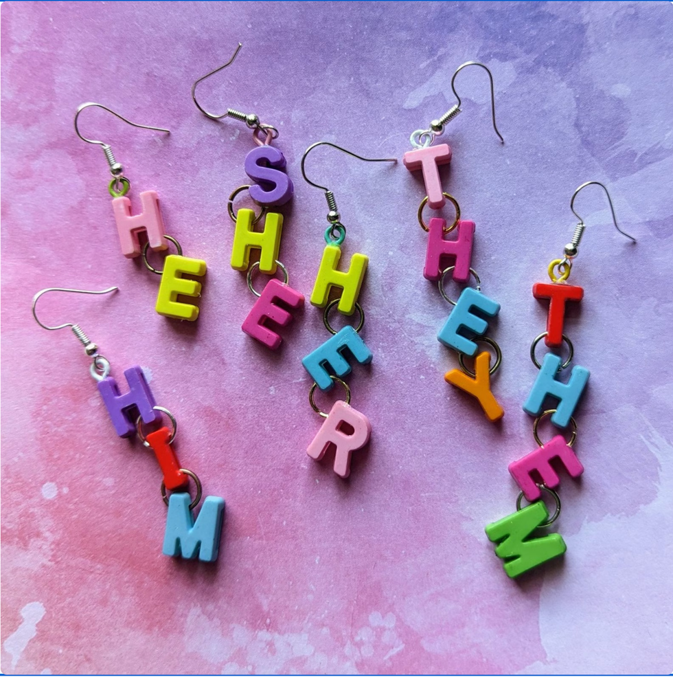 Customizable Pronoun Earrings