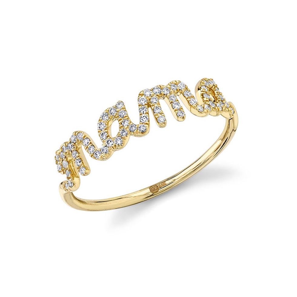 Mama 14-Karat Gold Diamond Ring