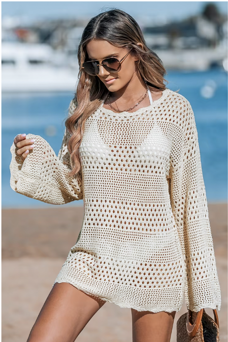Seaside Whispers Crocheted Cover-Up