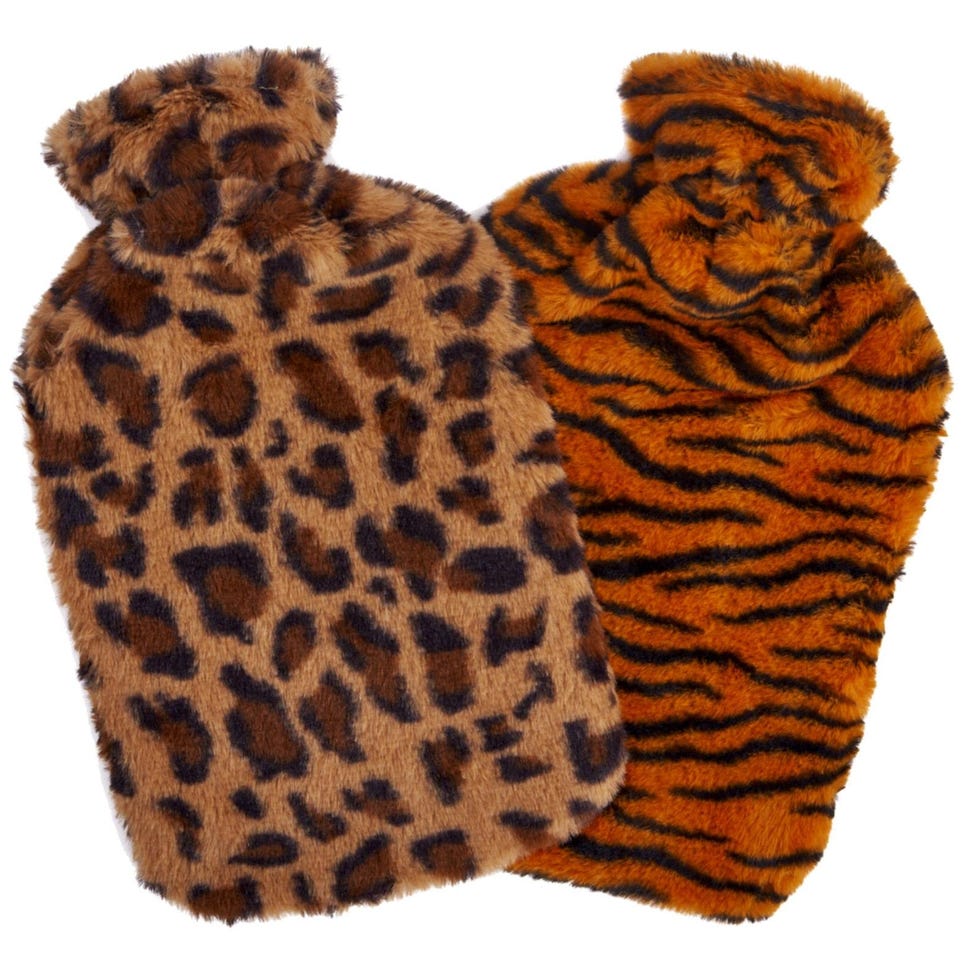 2 x Hot Water Bottles with Soft Faur Fur Fleece Cover 2 x Hot Water Bottles with Soft Faur Fur Fleece Cover