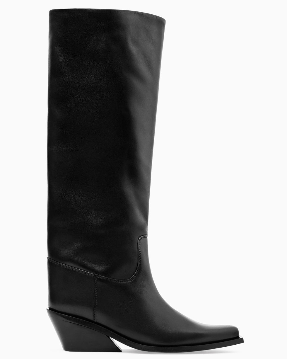 Knee-High Leather Cowboy Boots