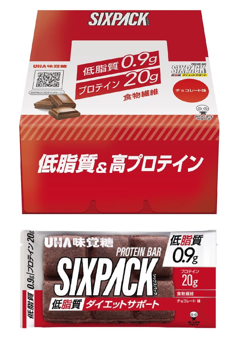 SIXPACKプロテインバー チョコレート味 10個