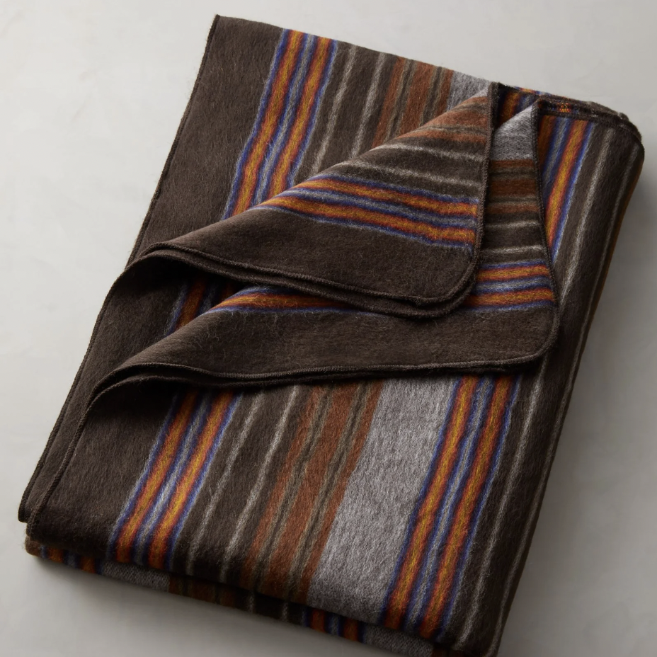 Striped Alpaca Wool-Blend Blanket