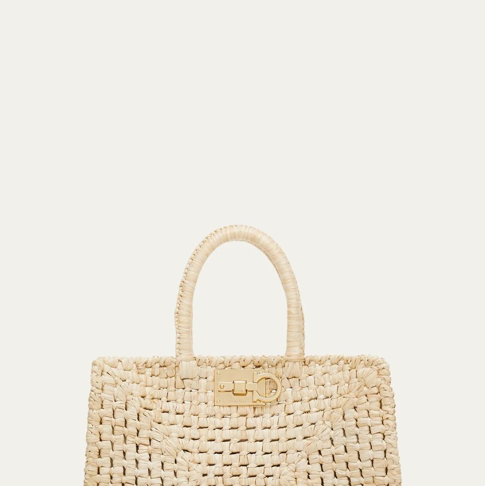 The Studio Raffia Basket Top-Handle Bag