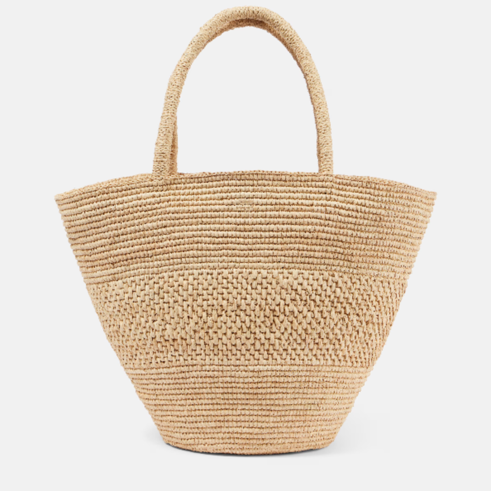 Emilie Small Raffia Basket Bag