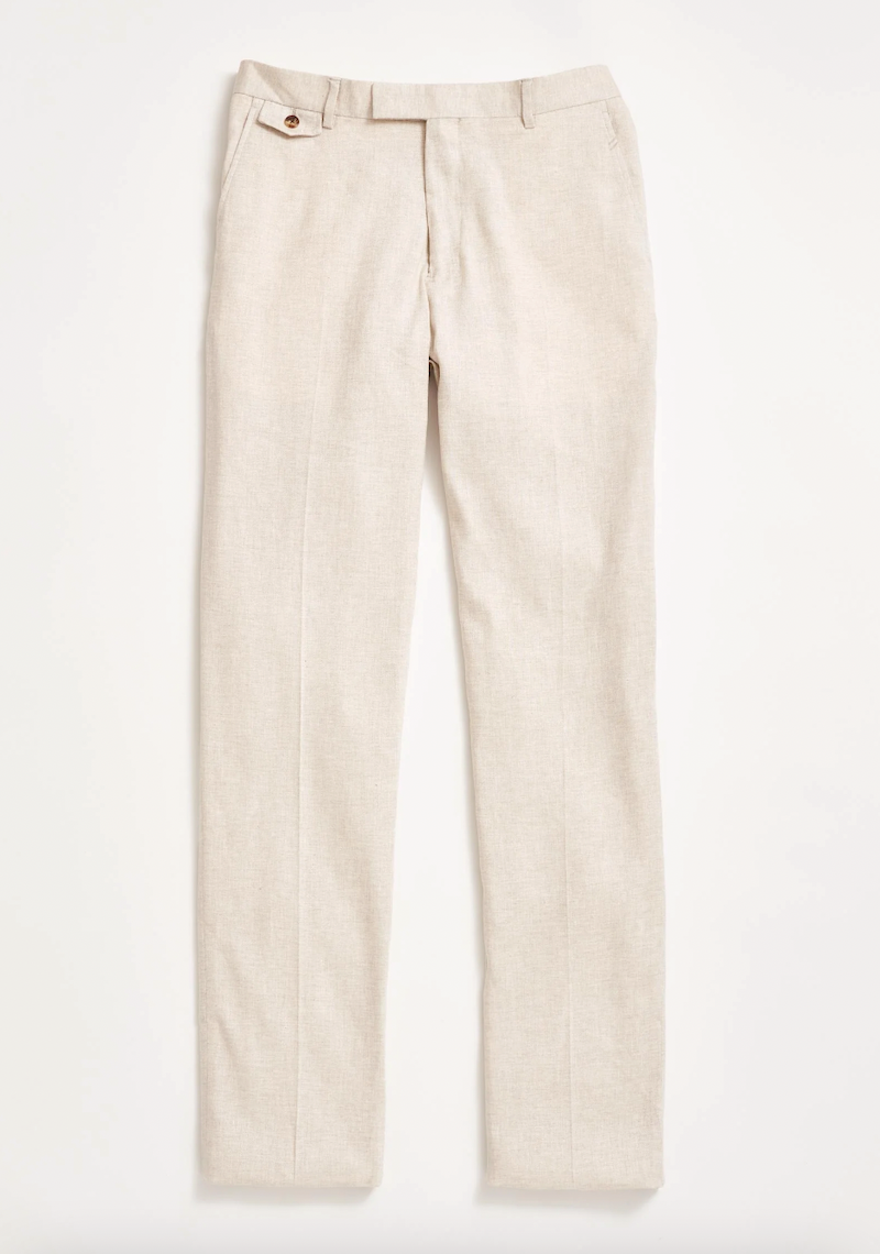 Herringbone Flat Front Trouser