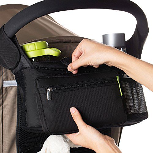 Universal Baby Stroller Organizer with Insulated Cup Holders
