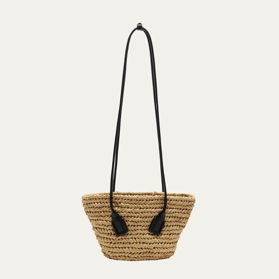 Arco Small Crochet Raffia Shoulder Bag