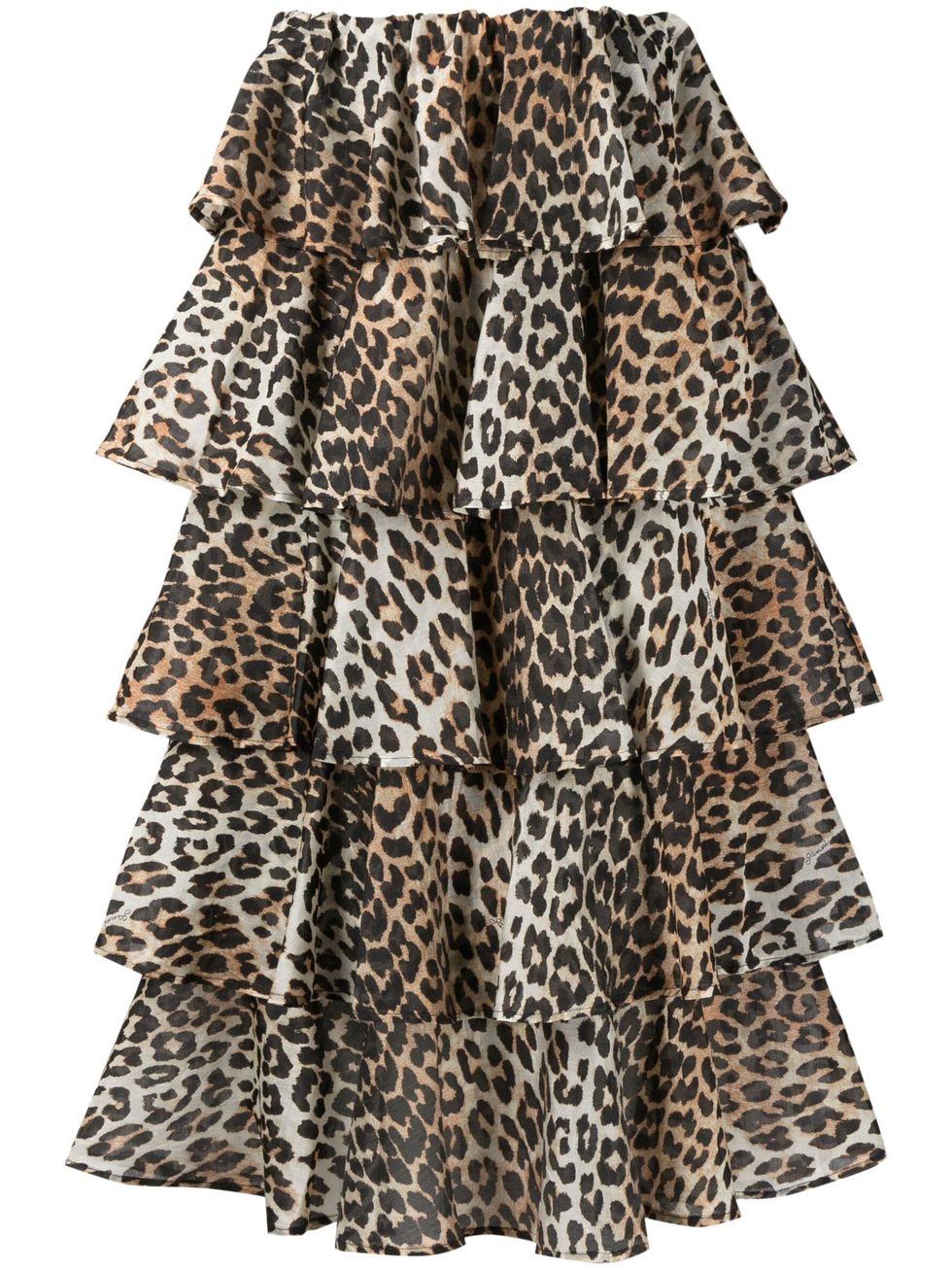 Falda volantes estampado leopardo