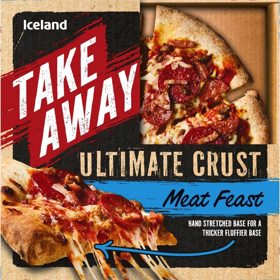 Iceland Takeaway Ultimate Crust Meat Feast Pizza 450g