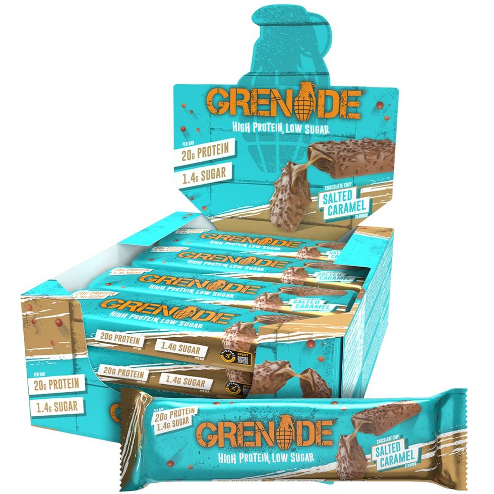 Grenade High Protein, Low Sugar Bar - Chocolate Chip Salted Caramel