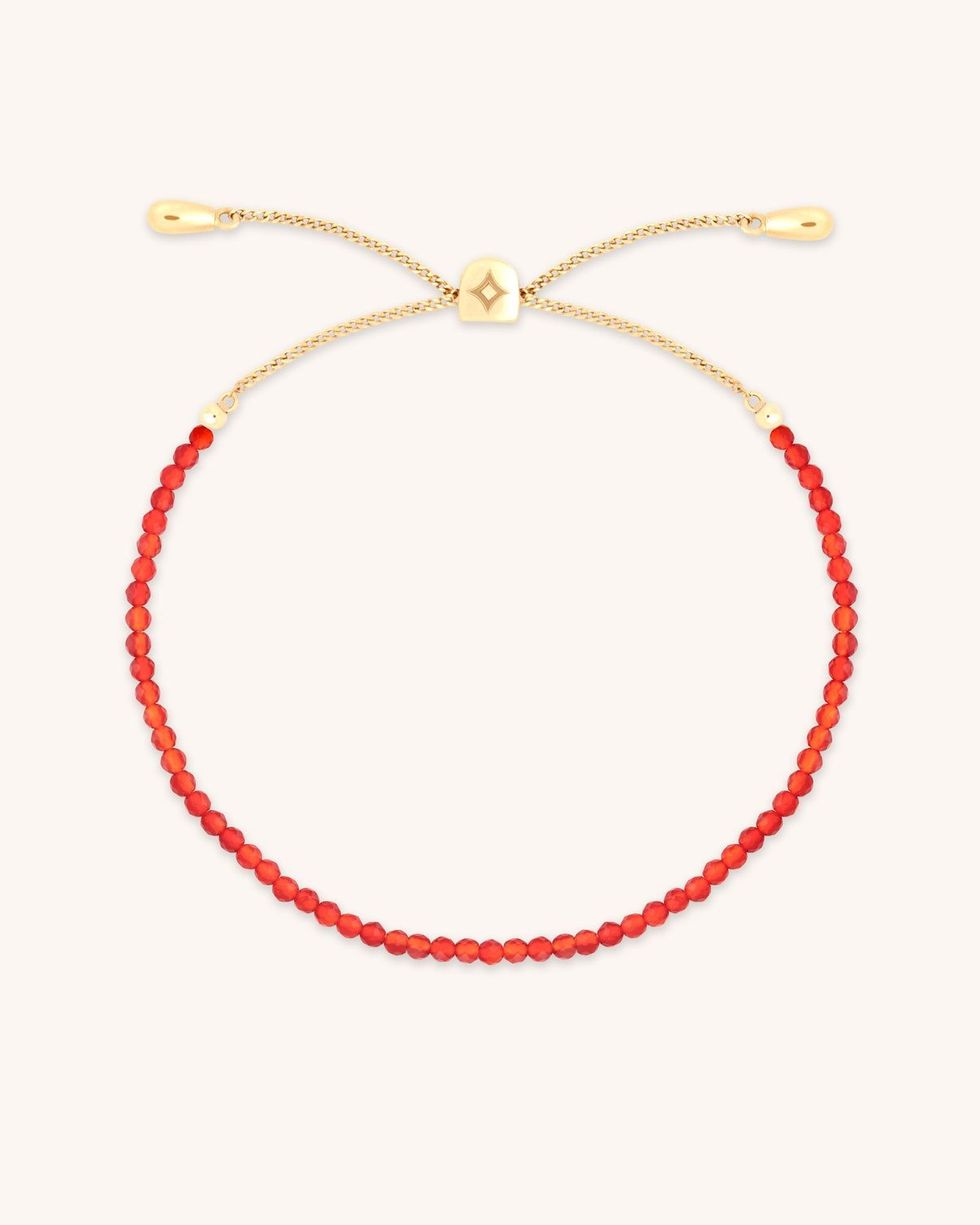 Red agate gemstone bracelet 