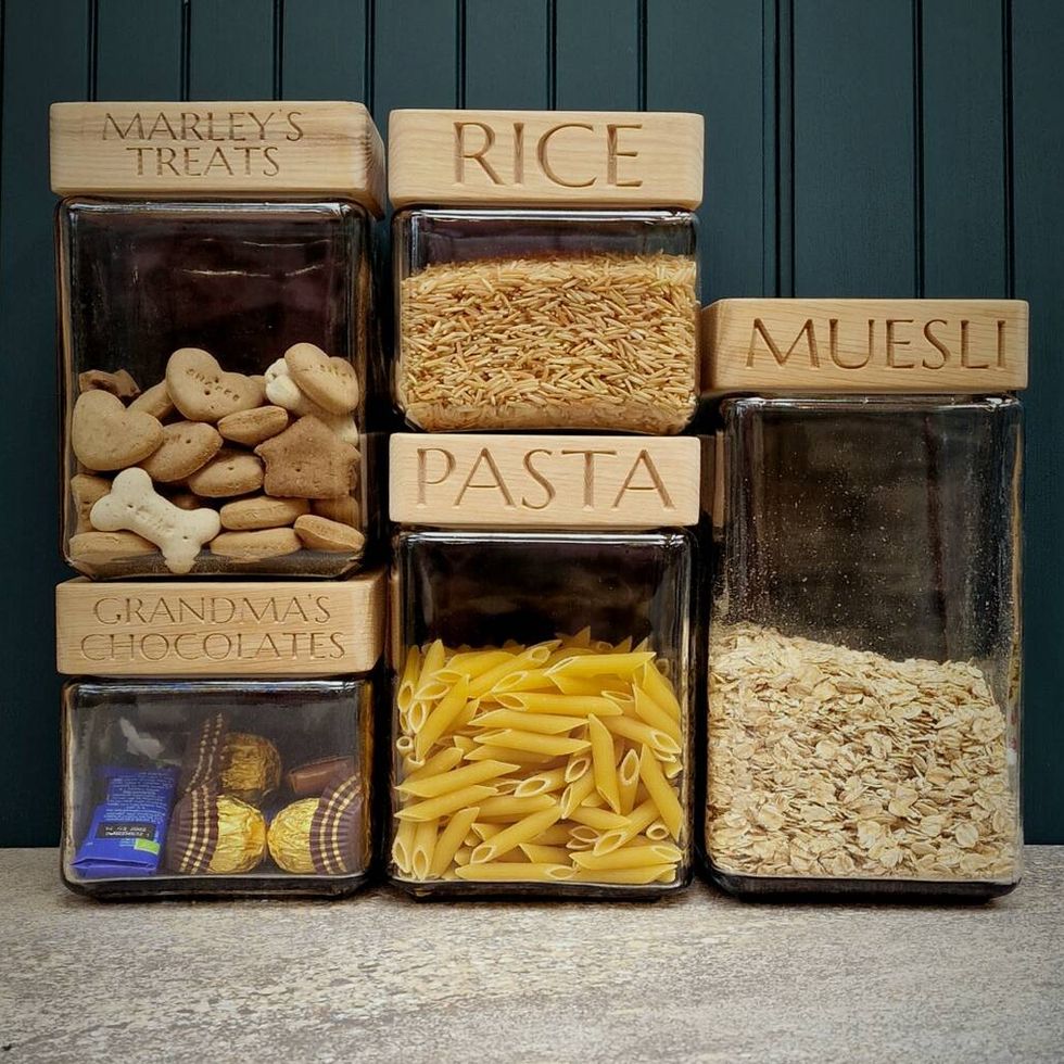 Natural Wood Company Personalised Storage Jars