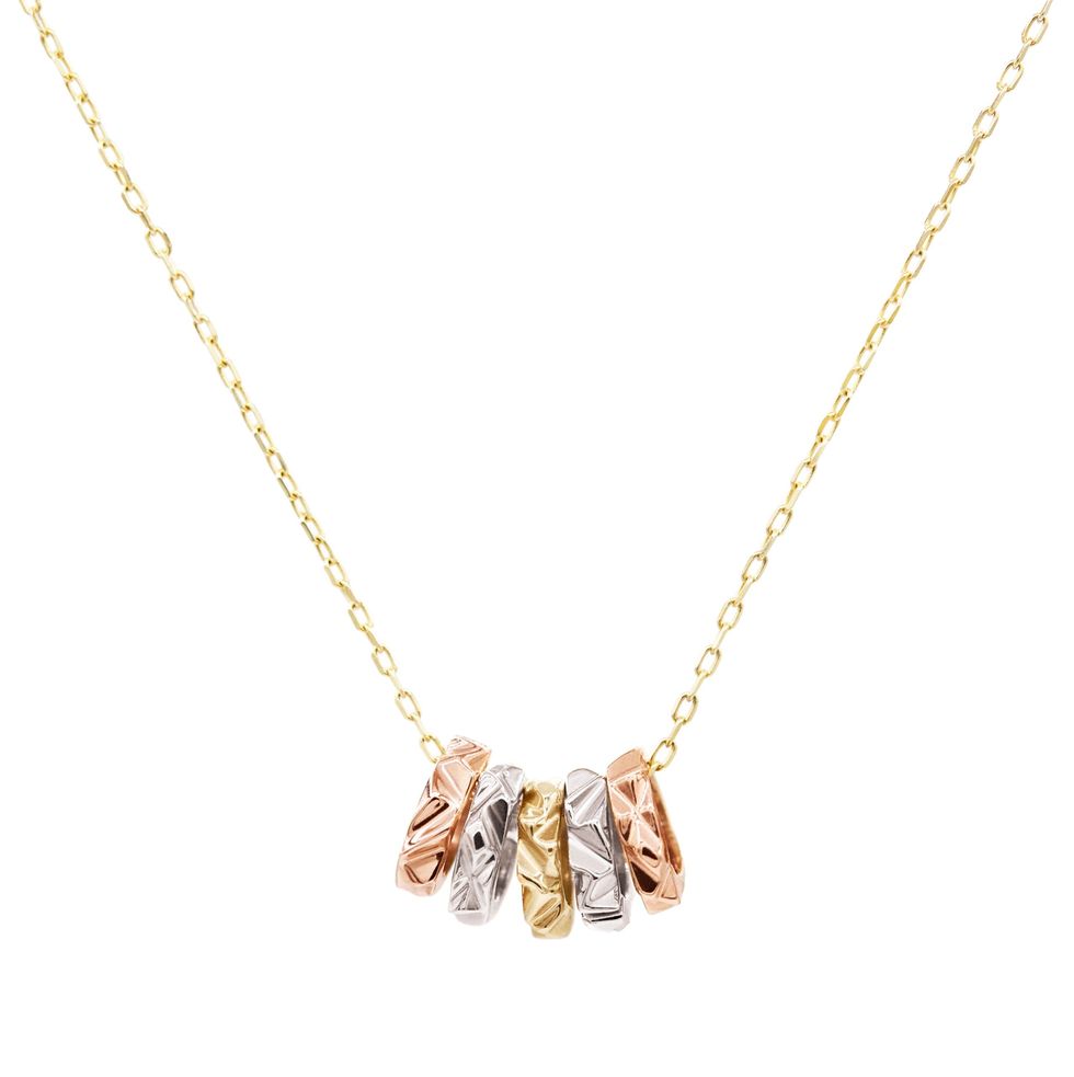 18K Gold Mirror Charm Necklace