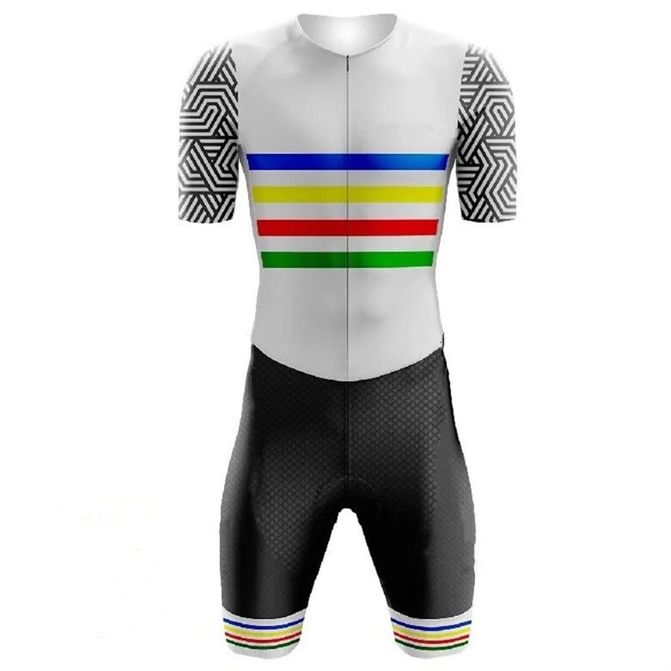 Triatlón Tri Traje - Traje de Piel de Ciclismo para Hombres Traje de Velocidad de triatlón Trisuit Traje de Velocidad de Manga Corta - Traje de Piel (Color : 2, Size : Large)