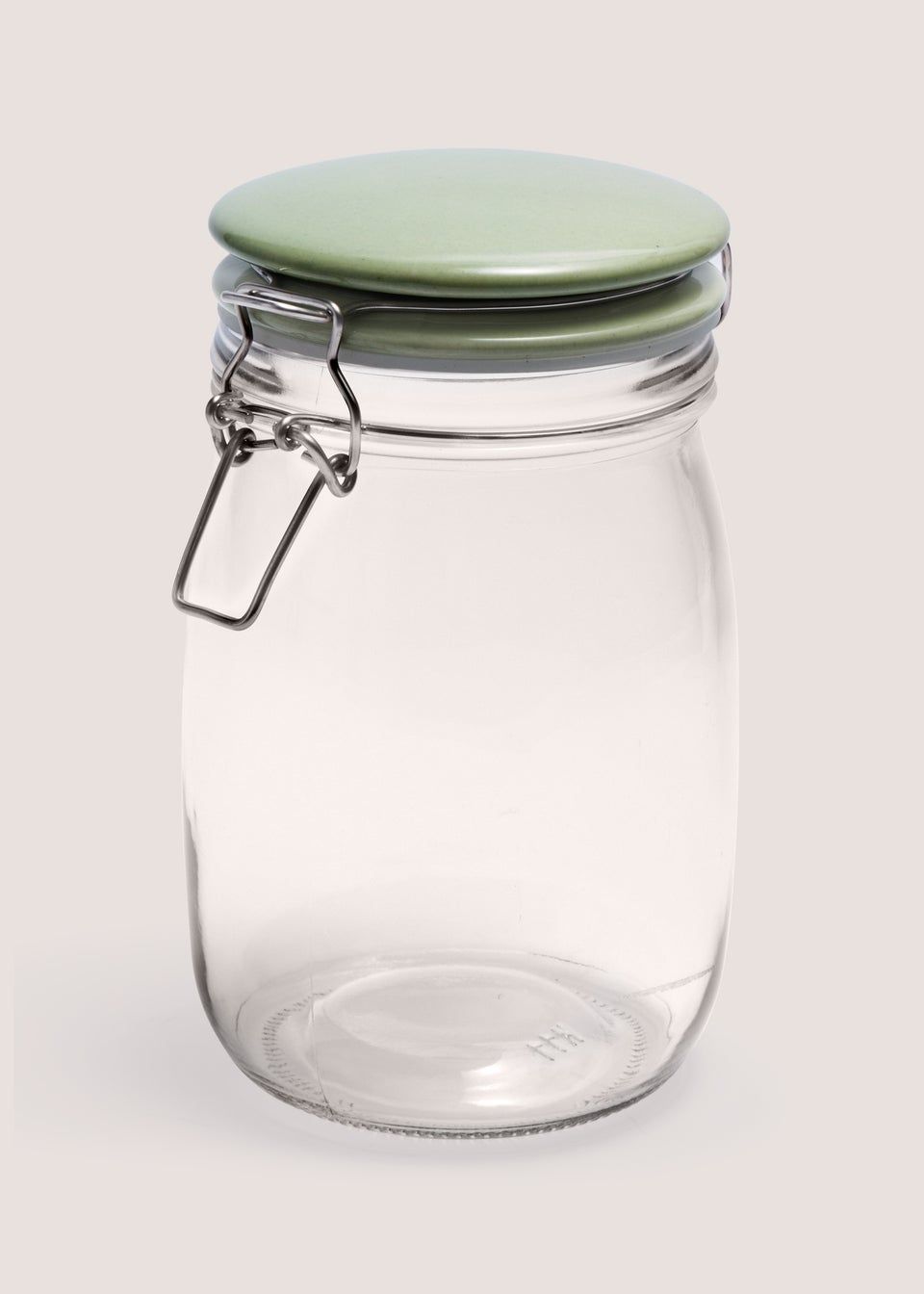 Green Clip Lock Glass Jar (10cm x 11cm)