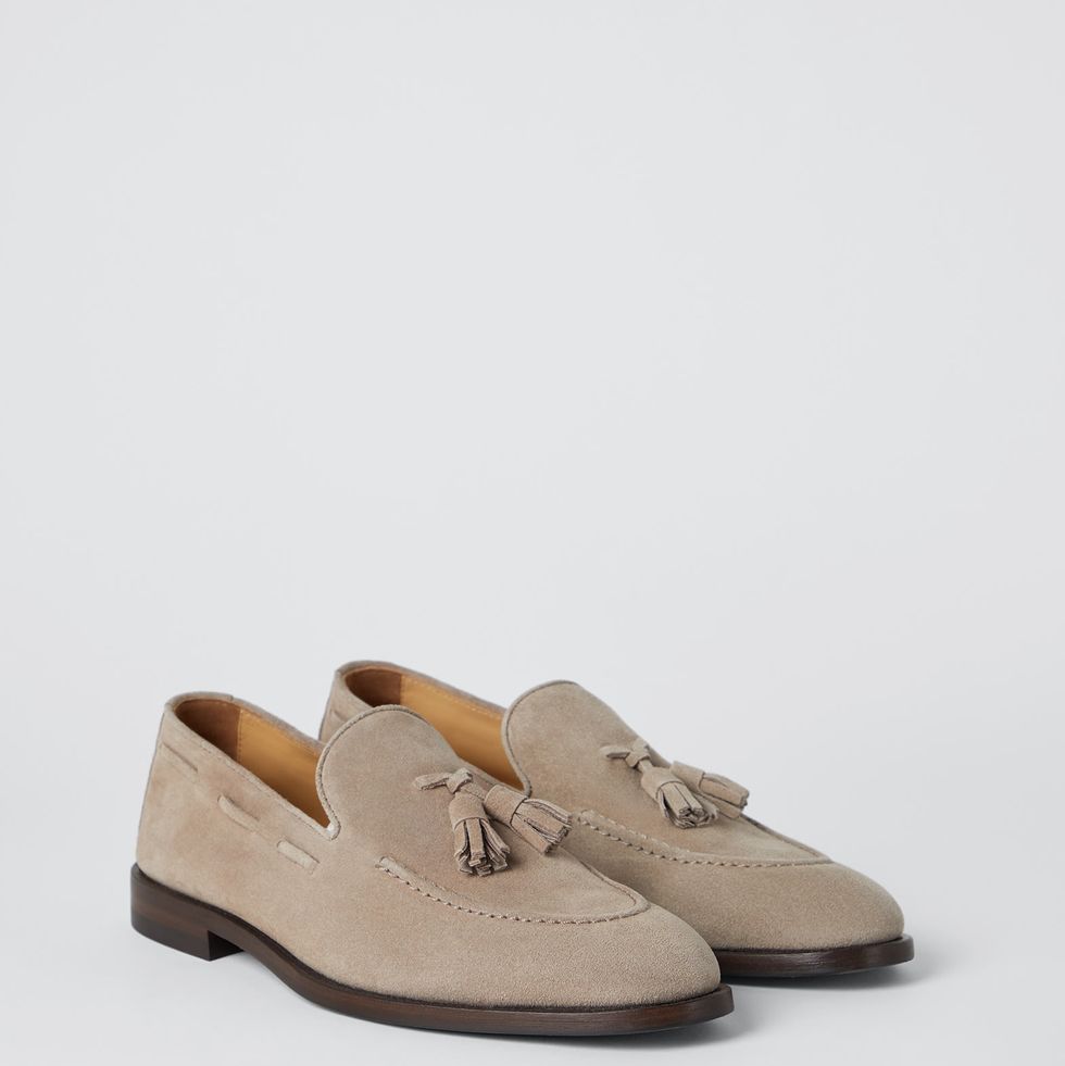 Suede Loafers with Tassels