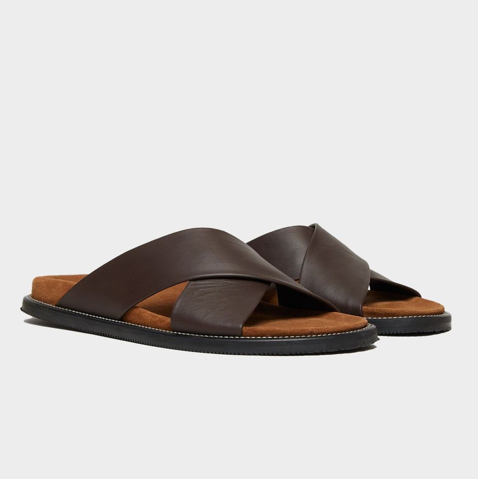 Nomad Suede / Leather Crossover Sandal