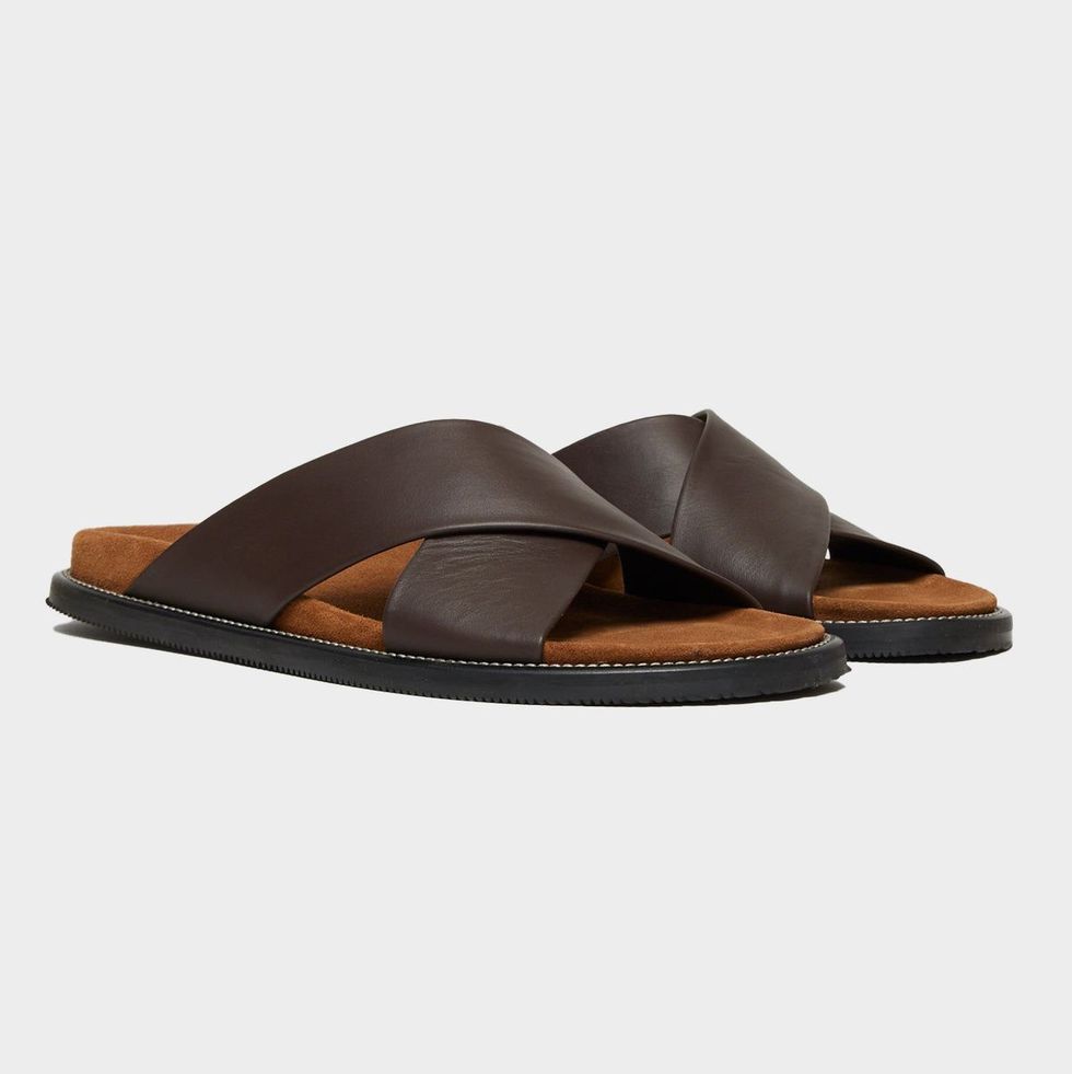 Nomad Suede / Leather Crossover Sandal