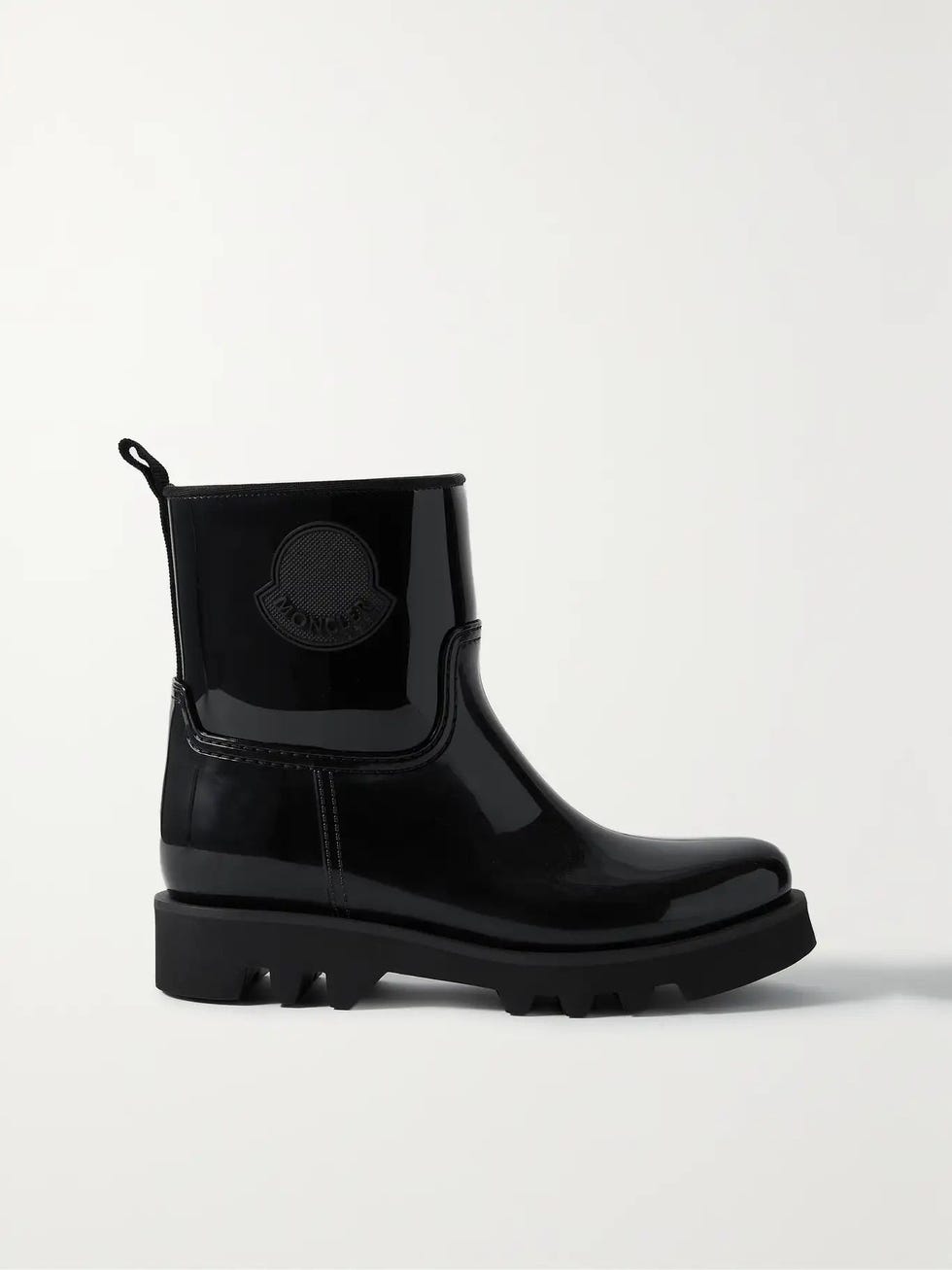 Ginette Glossed-Rubber Rain Boots