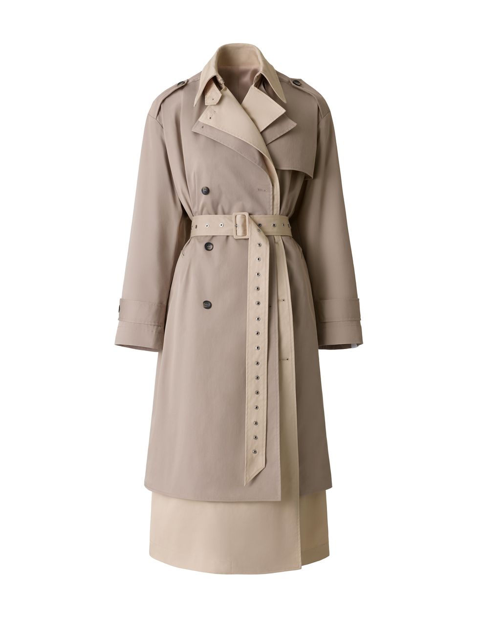 x Rokh dubbellaagse trenchcoat