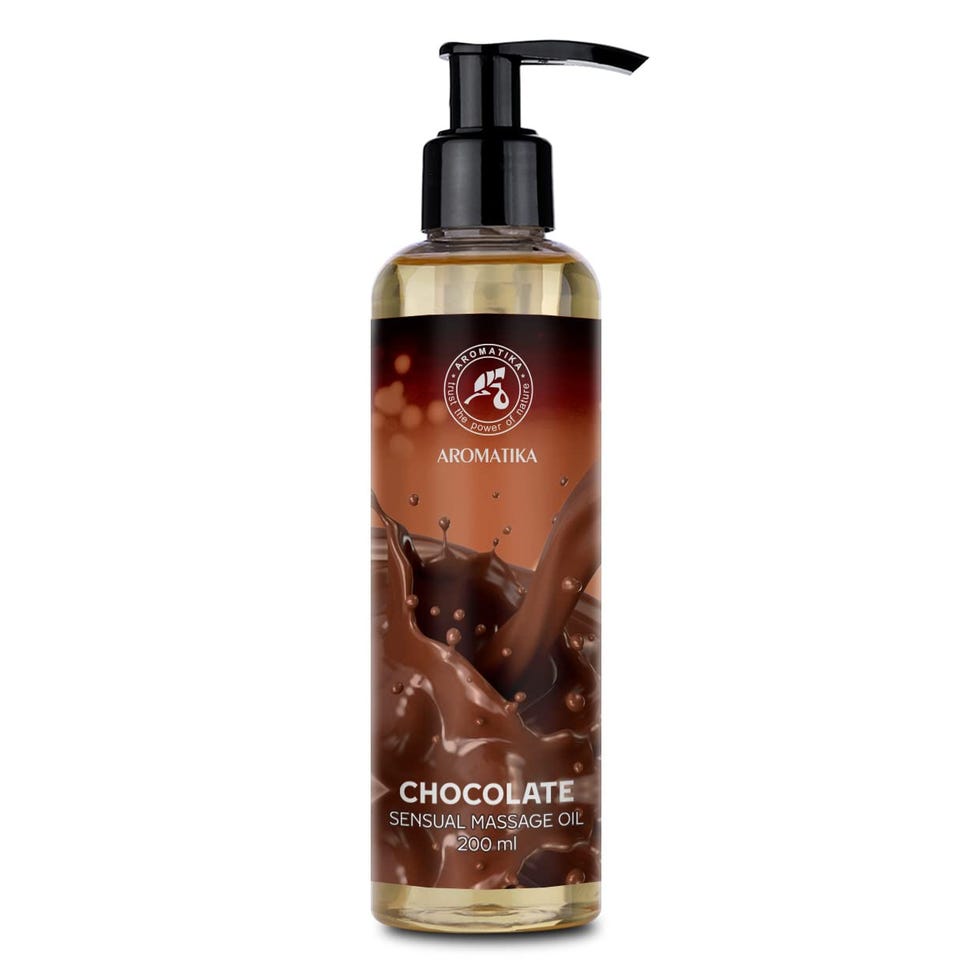 Olio da massaggio sensuale commestibile gusto cioccolato