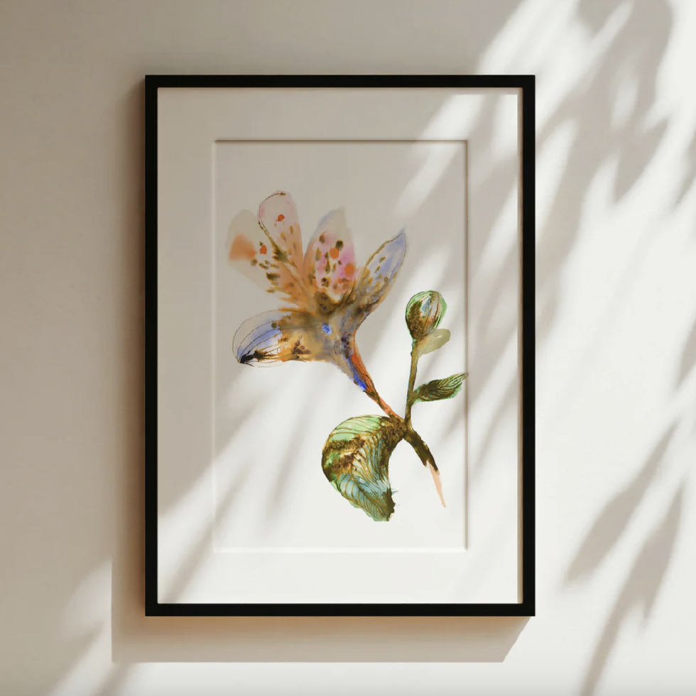 Flower Ink & Watercolour Giclée Fine Art Print