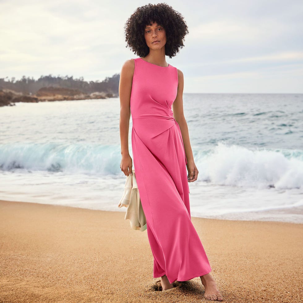 Sleeveless Tie Waist Maxi Dress