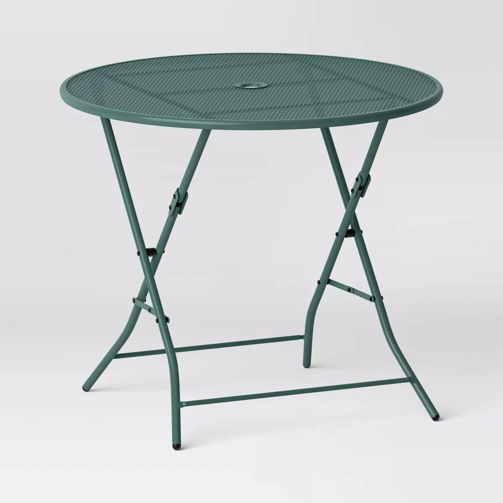 Round Metal Mesh Outdoor Dining Table