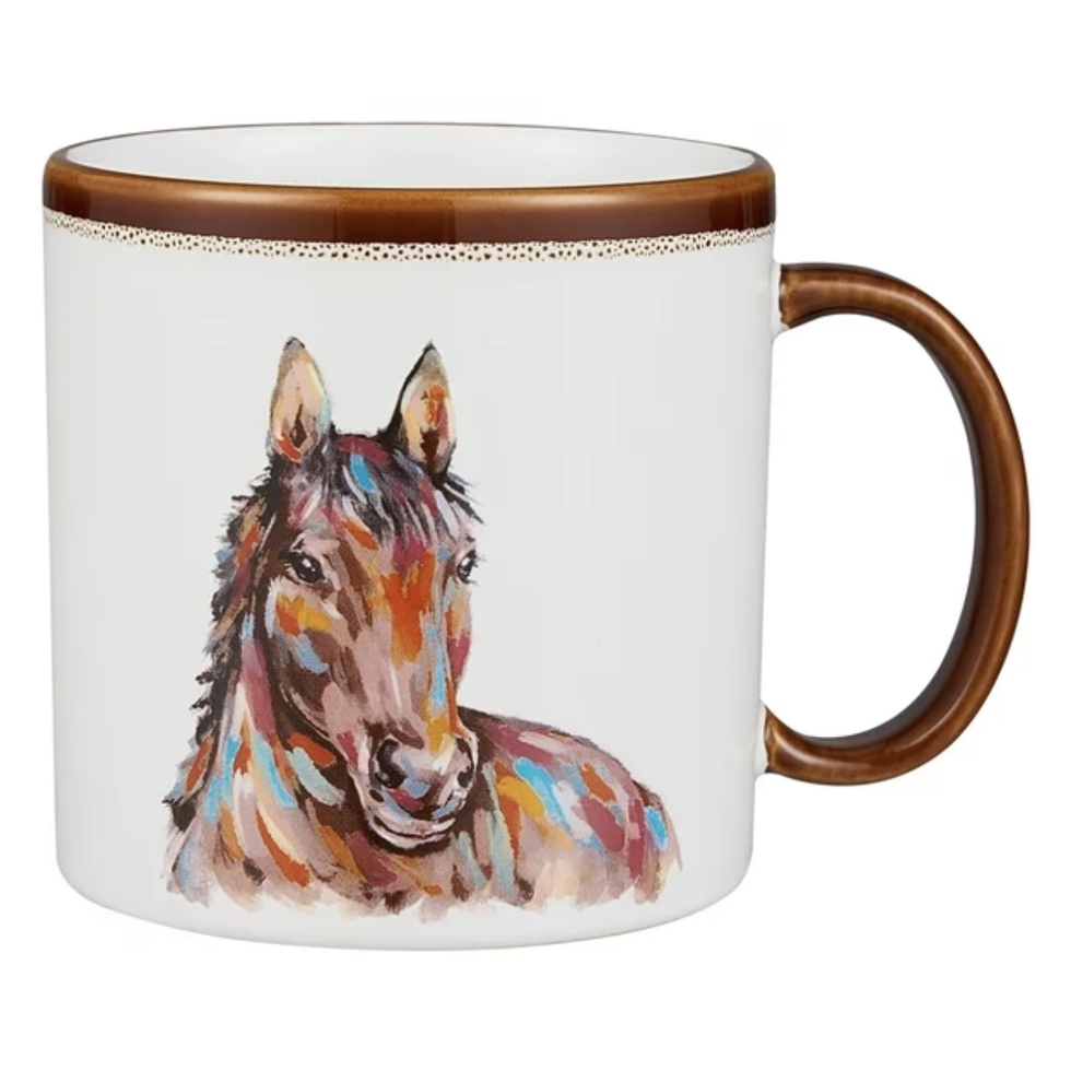 Stoneware Horse Mug