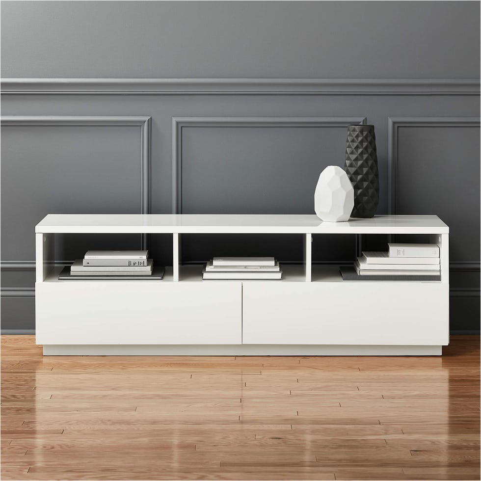 Chill White High-Gloss Media Console 