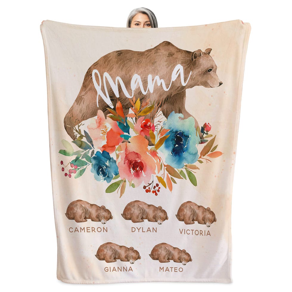 Mama Bear Blanket with Cubs Names Mama Bear Blanket with Cubs Names