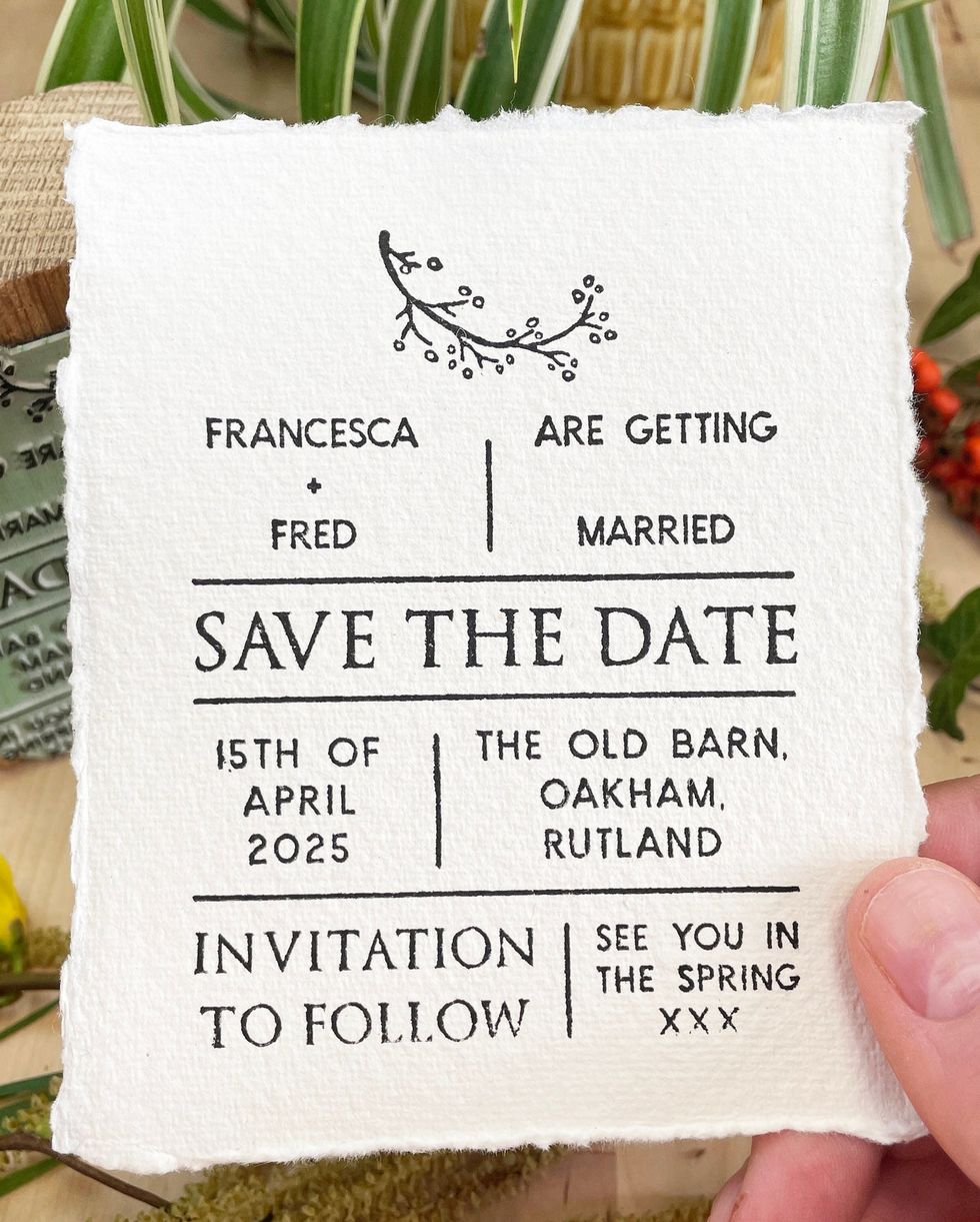 Save The Date Rubber Stamp 