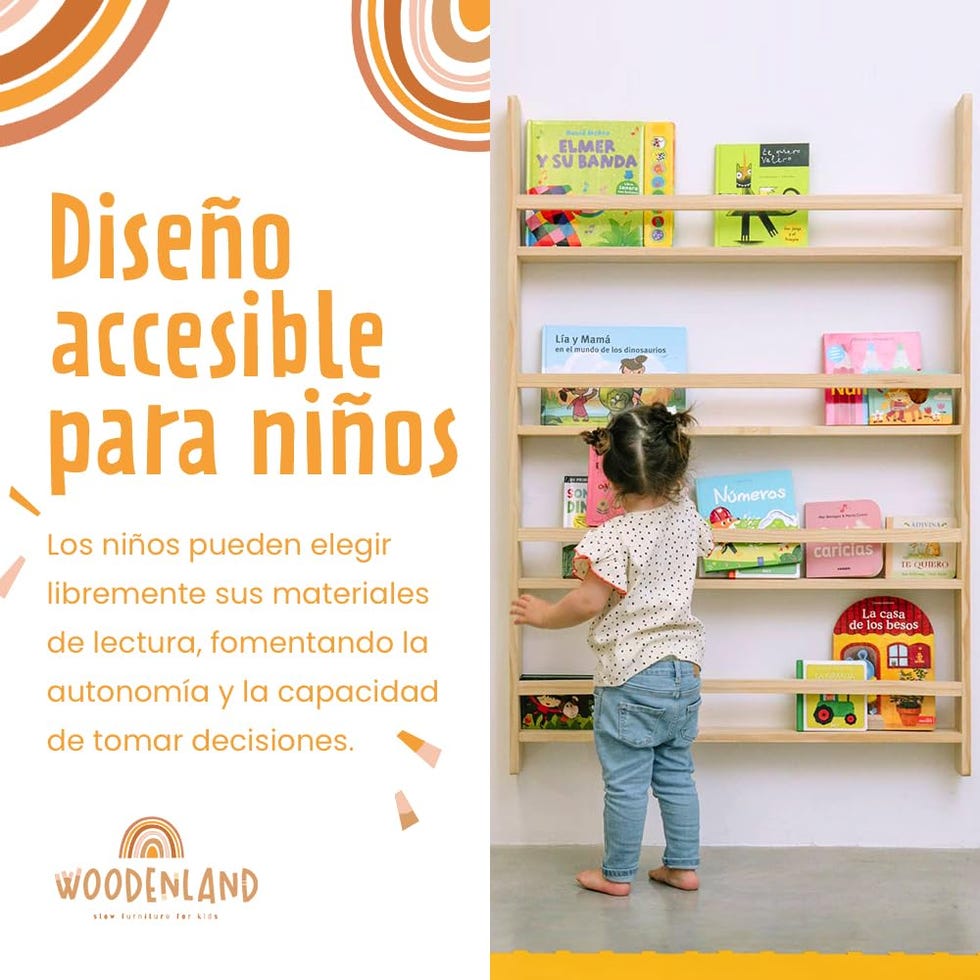 Estantería Montessori de pared