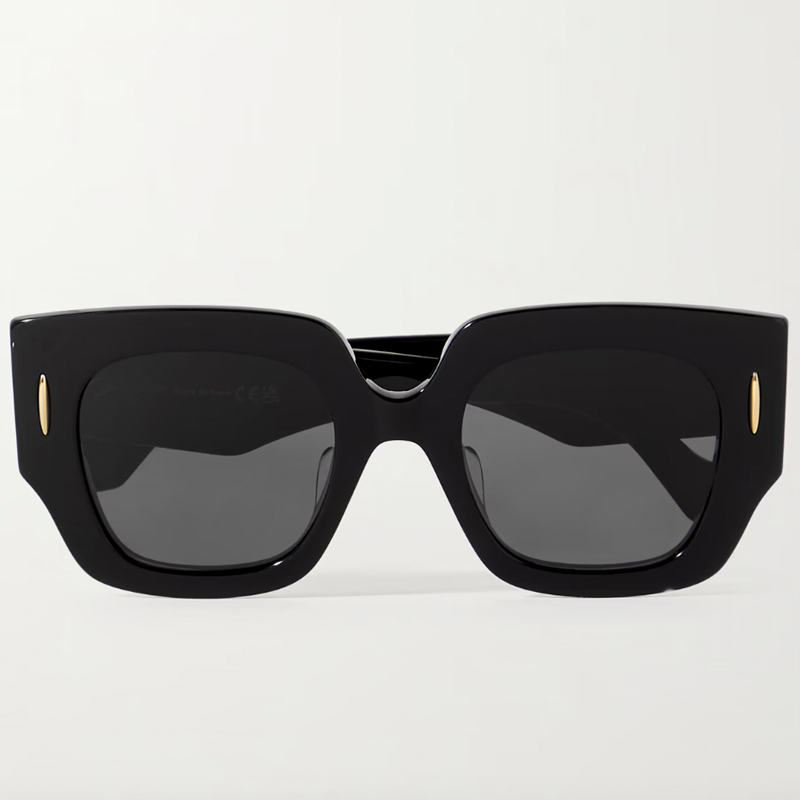 Large square frame acetate sunglasses