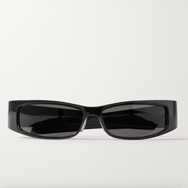 Acetate sunglasses with a rectangular frame