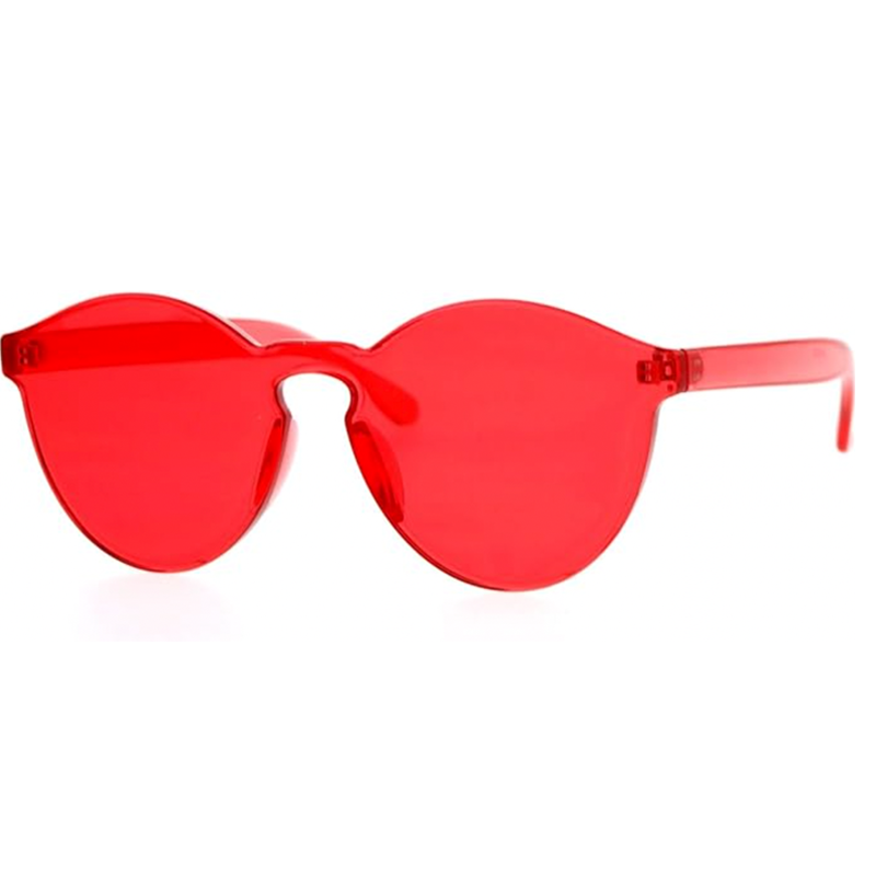 Frameless flat lens sunglasses