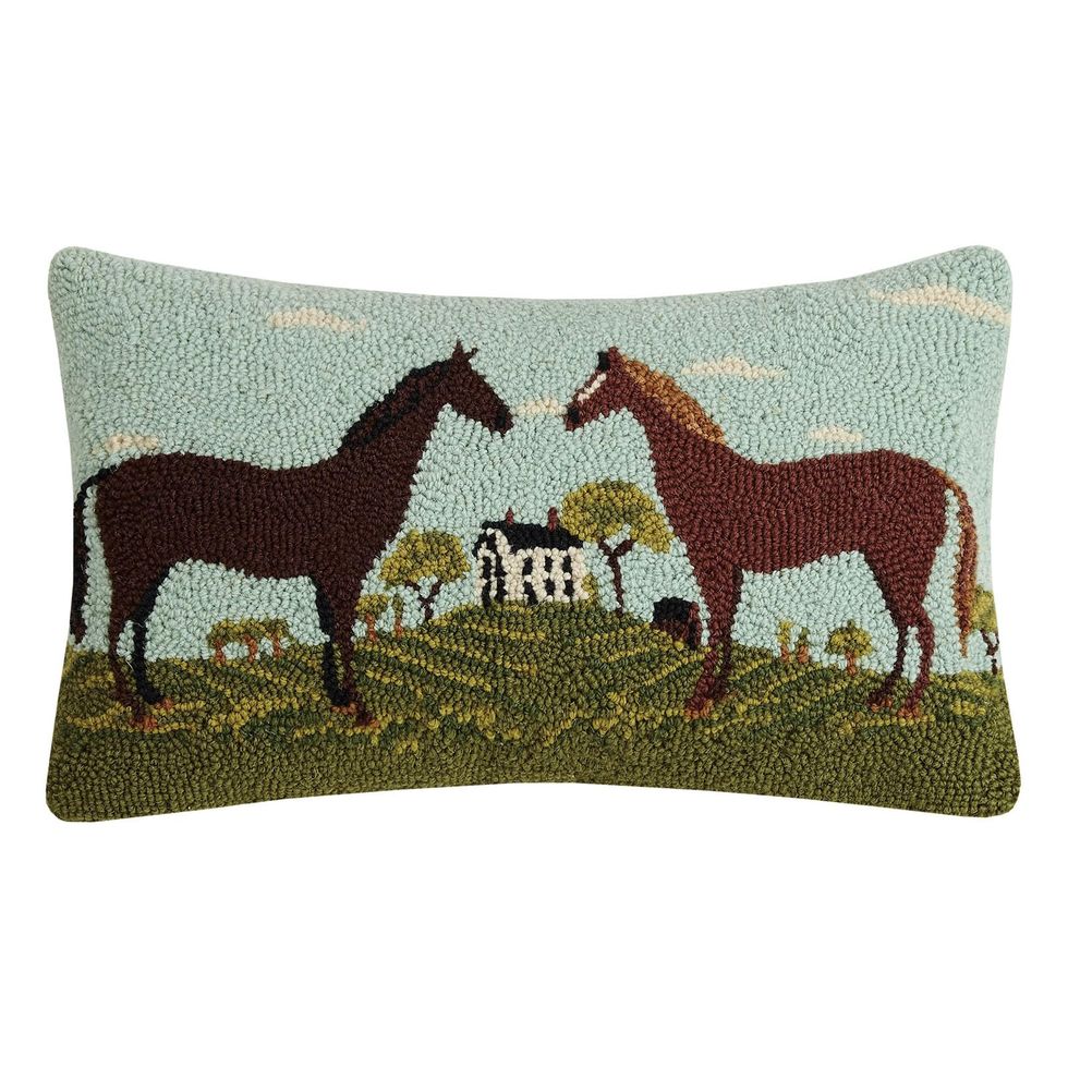 Peking Handicraft Horses Hook Pillow