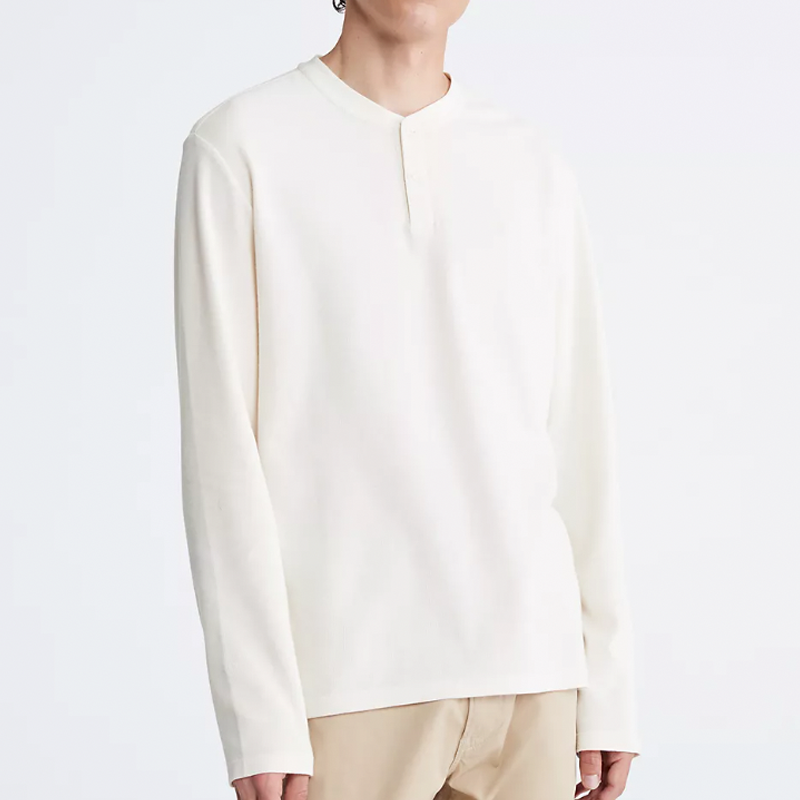 Waffle Henley Crewneck T-Shirt