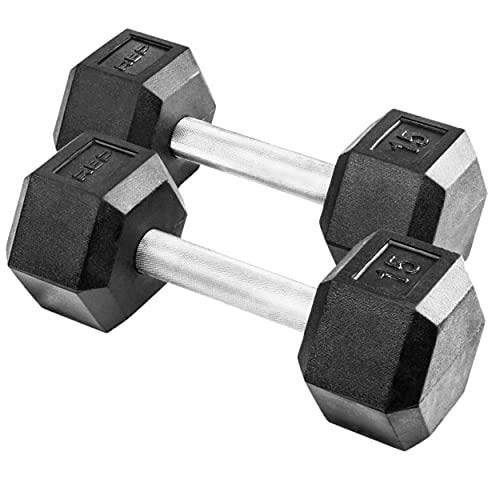 Rubber Hex Dumbbells